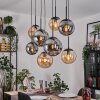 Gastor Pendellampa, kullampa, Pendelbelysning Amber, Rökfärger, 8-ljuskällor
