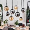 Gastor Pendellampa, kullampa, Pendelbelysning Amber, Rökfärger, 8-ljuskällor