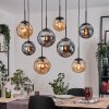 Gastor Pendellampa, kullampa, Pendelbelysning Amber, Rökfärger, 8-ljuskällor