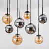 Gastor Pendellampa, kullampa, Pendelbelysning Amber, Rökfärger, 8-ljuskällor