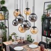 Gastor Pendellampa, kullampa, Pendelbelysning Amber, Rökfärger, 8-ljuskällor