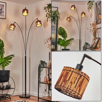 Cando Golvlampa Krom, Svart, 3-ljuskällor