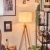 Soungou Golvlampa Krom, Naturfärger, 1-ljuskällor
