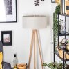 Saladillo Golvlampa Trä ljus, Vit, 1-ljuskällor