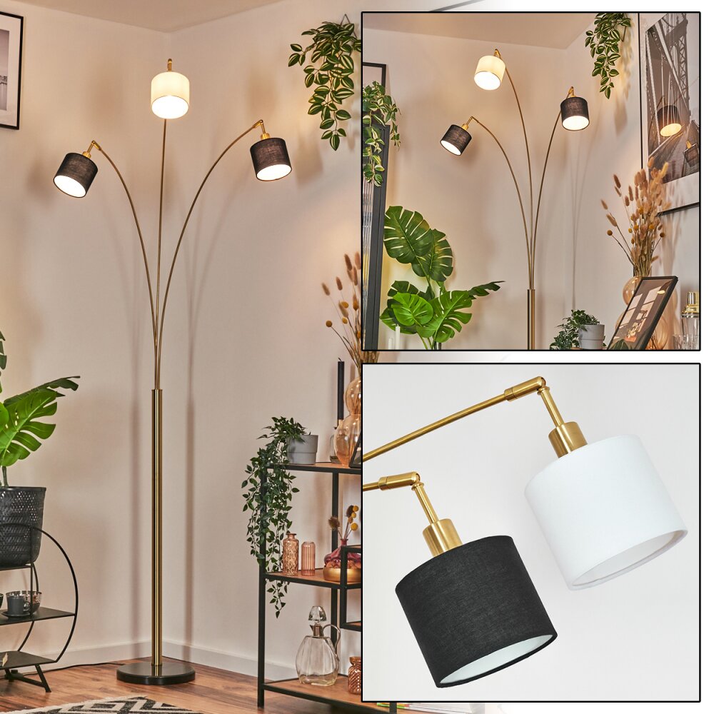 Bassagoda Golvlampa Mässing, Svart, 3-ljuskällor main product photo