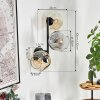 Ripoll kullampa, Vägglampa Amber, Klart, Rökfärger, 3-ljuskällor