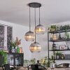 Koyoto Pendellampa, kullampa, Pendellampa Cluster Klart, Rökfärger, 3-ljuskällor