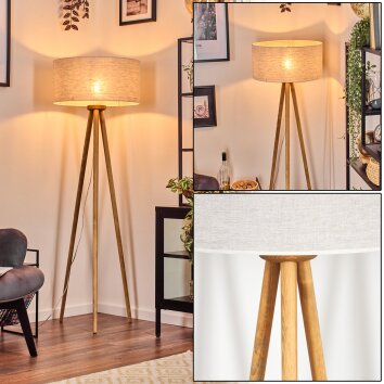 Saladillo Golvlampa Naturfärger, Vit, 1-ljuskällor