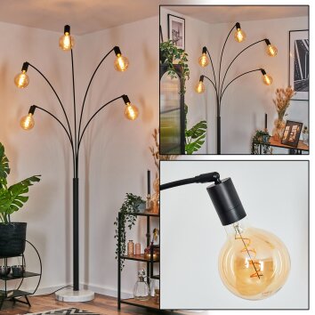 Codecro Golvlampa Svart, Vit, 5-ljuskällor