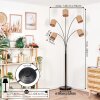 Soungou Golvlampa Krom, Svart, 5-ljuskällor