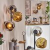 Ripoll kullampa, Vägglampa Krom, Guld, Rökfärger, 3-ljuskällor