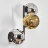 Ripoll kullampa, Vägglampa Krom, Guld, Rökfärger, 3-ljuskällor