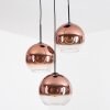 Koyoto Pendellampa, kullampa, Pendellampa Cluster 30 cm Klart, Kopparfärg, 3-ljuskällor