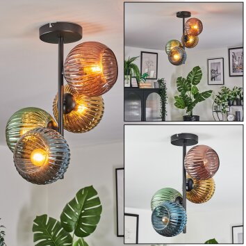 Koyoto Taklampa, kullampa Blå, Guld, Grön, Kopparfärg, 4-ljuskällor Koyoto Taklampa, kullampa Blå, Guld, Grön, Kopparfärg, 4-ljuskällor