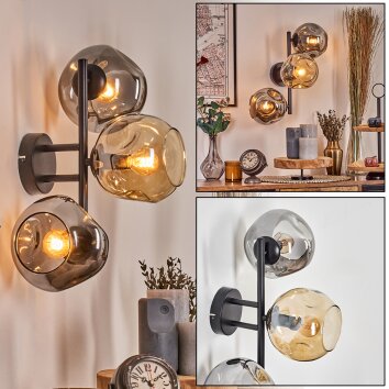 Ripoll kullampa, Vägglampa Amber, Rökfärger, 3-ljuskällor Ripoll kullampa, Vägglampa Amber, Rökfärger, 3-ljuskällor