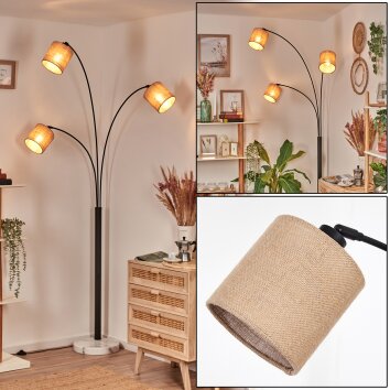 Soungou Golvlampa Svart, Vit, 3-ljuskällor