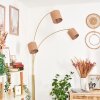 Soungou Golvlampa Mässing, Svart, Vit, 3-ljuskällor