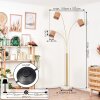 Soungou Golvlampa Mässing, Svart, Vit, 3-ljuskällor