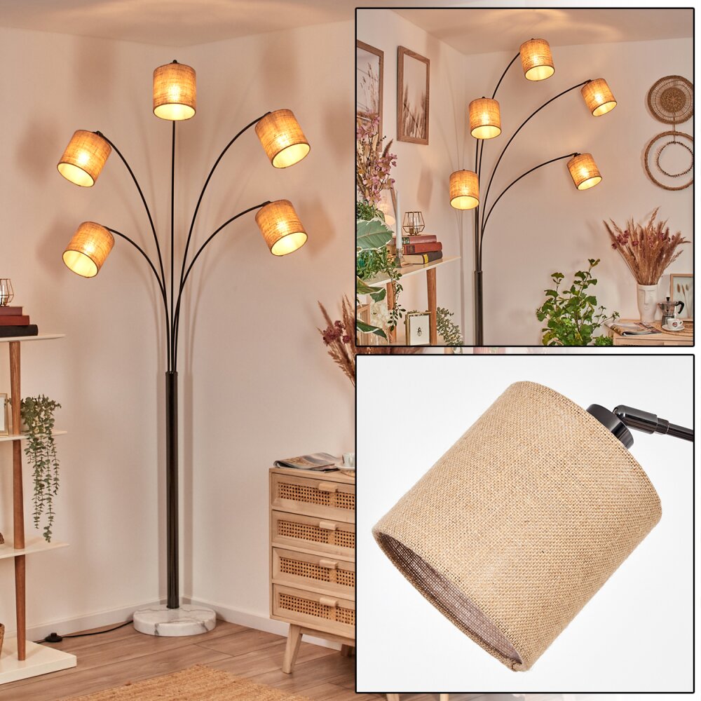 Soungou Golvlampa Krom, Svart, Vit, 5-ljuskällor main product photo