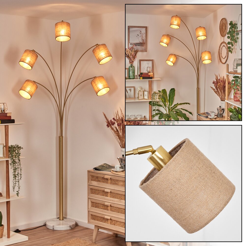 Soungou Golvlampa Mässing, Svart, Vit, 5-ljuskällor main product photo