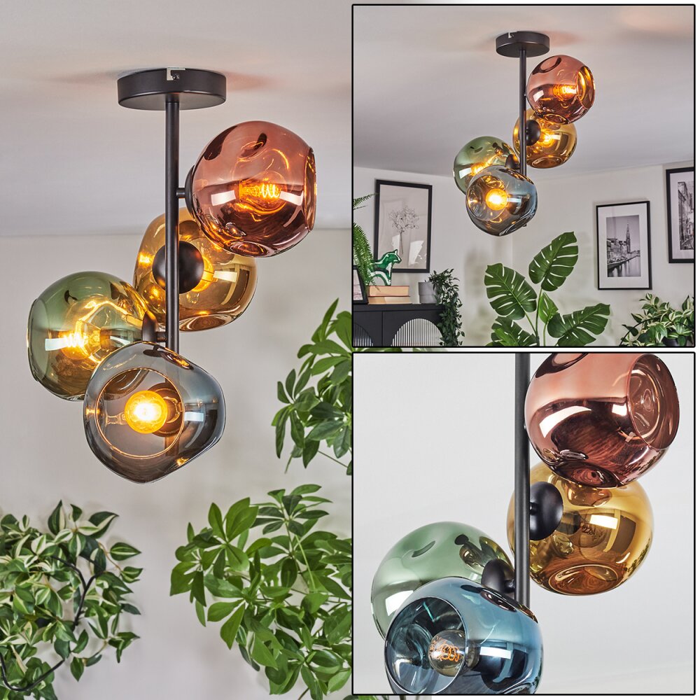 Ripoll Taklampa, kullampa Blå, Guld, Grön, Kopparfärg, 4-ljuskällor main product photo