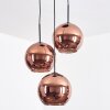 Koyoto Pendellampa, kullampa, Pendellampa Cluster Kopparfärg, 3-ljuskällor