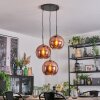 Koyoto Pendellampa, kullampa, Pendellampa Cluster Kopparfärg, 3-ljuskällor