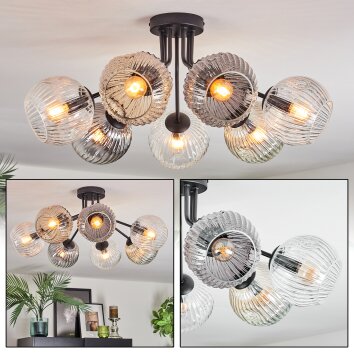 Ripoll Taklampa, kullampa Amber, Klart, Rökfärger, 7-ljuskällor