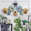 Koyoto Taklampa, kullampa Blå, Guld, Grön, 7-ljuskällor