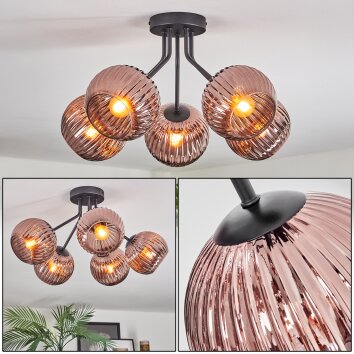 Koyoto Taklampa, kullampa 52 cm Kopparfärg, 5-ljuskällor
