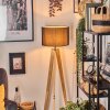 Soungou Golvlampa Naturfärger, Svart, 1-ljuskällor