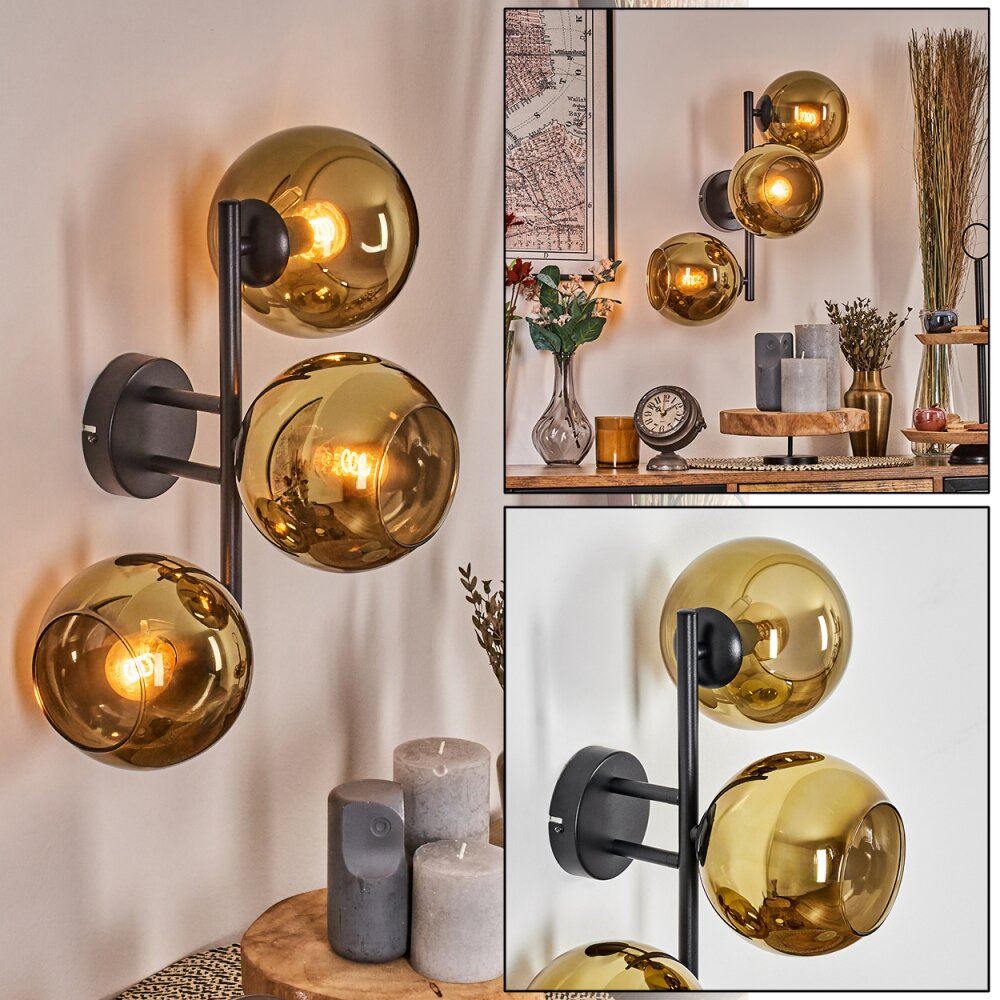 Koyoto kullampa, Vägglampa Guld, 3-ljuskällor main product photo