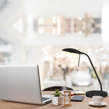 Steinhauer Eloi Bordslampa LED Svart, 1-ljuskällor