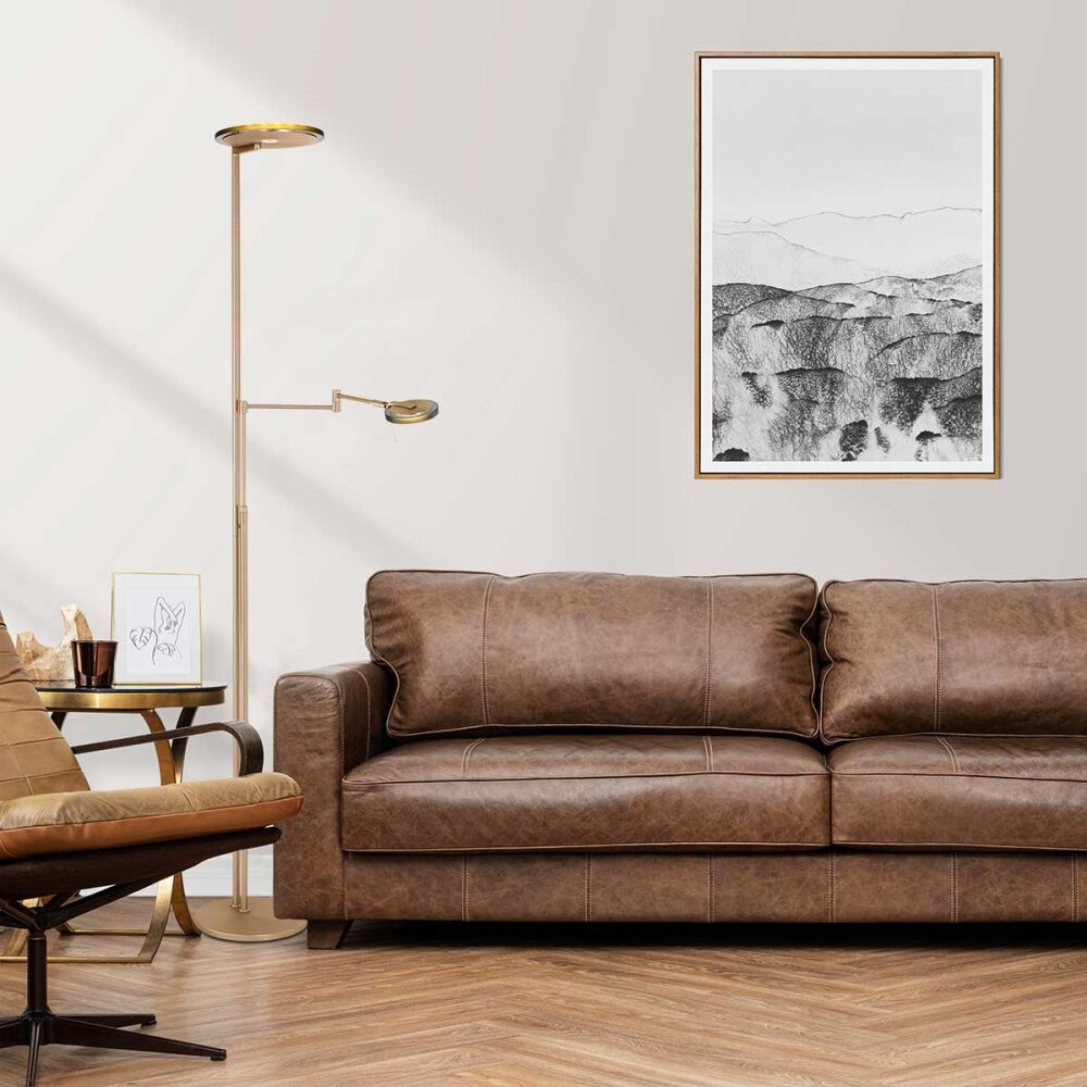 Steinhauer Turound Golvlampa Brons, 2-ljuskällor main product photo