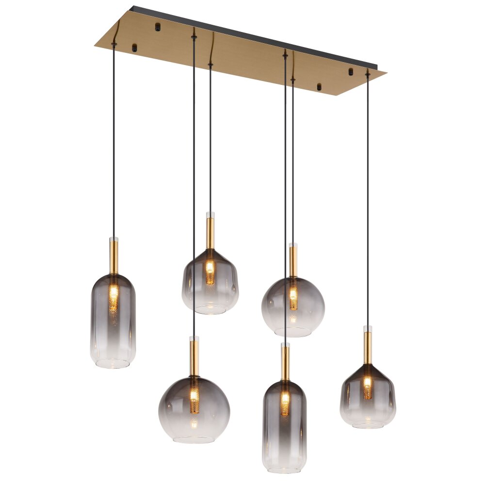 Globo Elisabeth Pendellampa Mässing, 6-ljuskällor main product photo