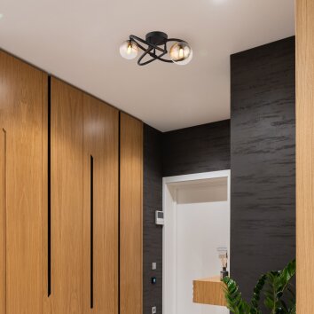 Globo Tuberius Taklampa LED Svart, 2-ljuskällor