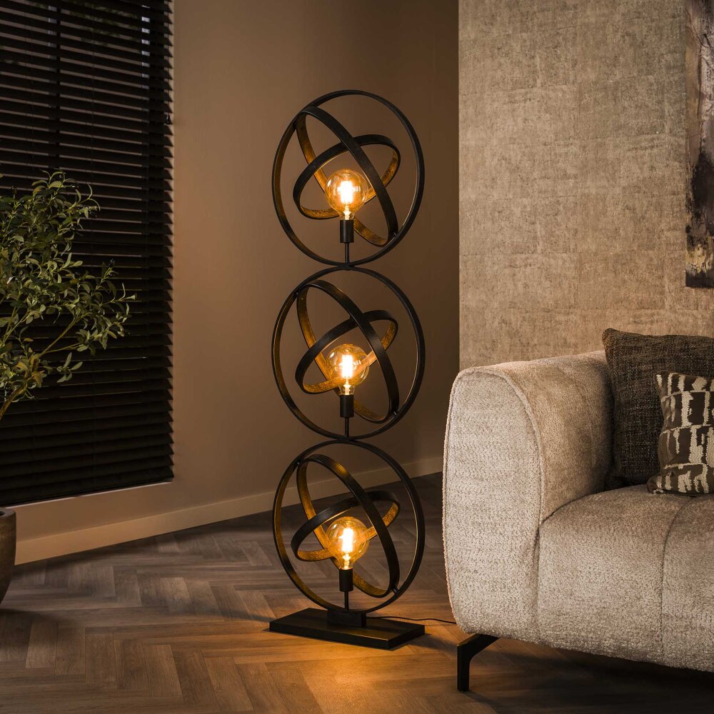 Galaxy Golvlampa Svart, 3-ljuskällor main product photo