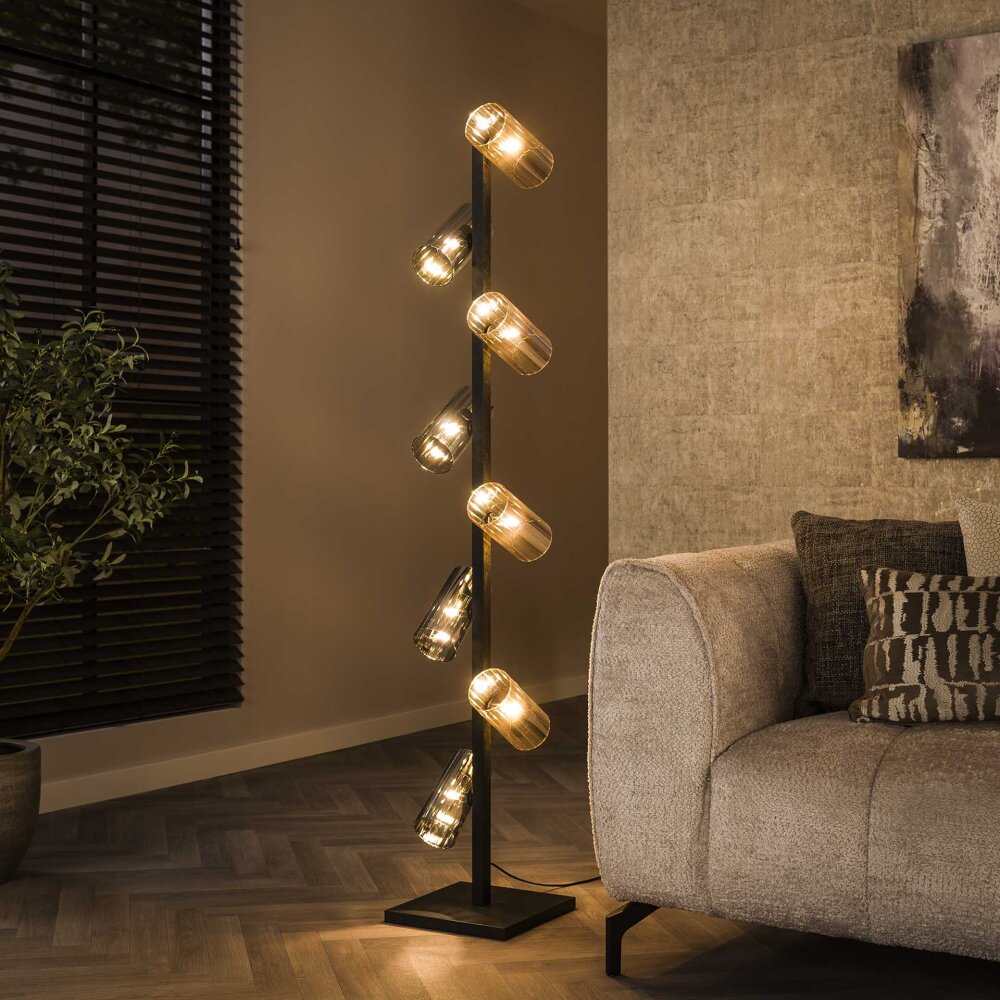 Balor Golvlampa Svart, 8-ljuskällor main product photo