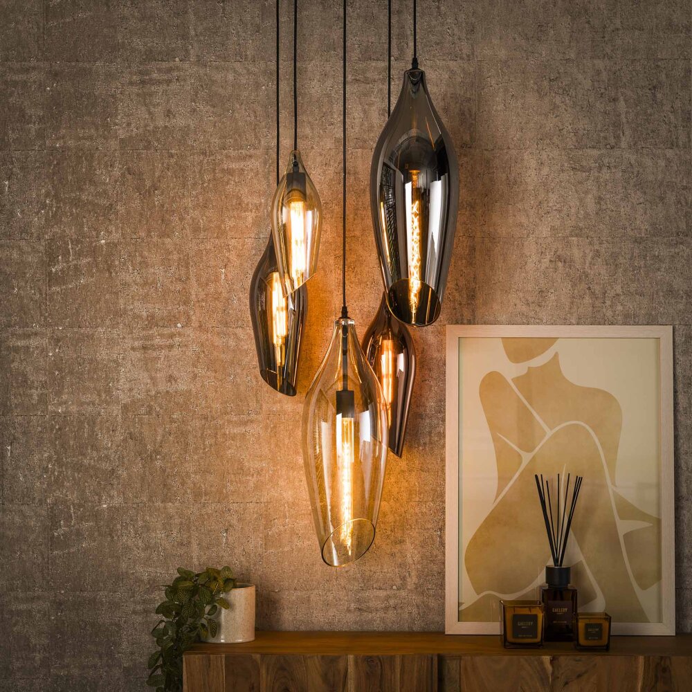 Cocoon Pendelbelysning Svart, 5-ljuskällor main product photo