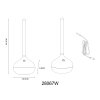 Globo Turner Bordslampa LED Vit, 1-ljuskällor