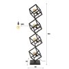 Ridar Golvlampa Antracit, 4-ljuskällor