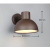 Trio ELBE Vägglampa Rostfärger, 1-ljuskällor