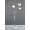 Trio Lampor Paxton Golvlampa Krom, 3-ljuskällor