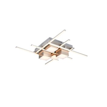 Trio Roger Taklampa LED Nickel matt, 1-ljuskällor, Fjärrkontroll