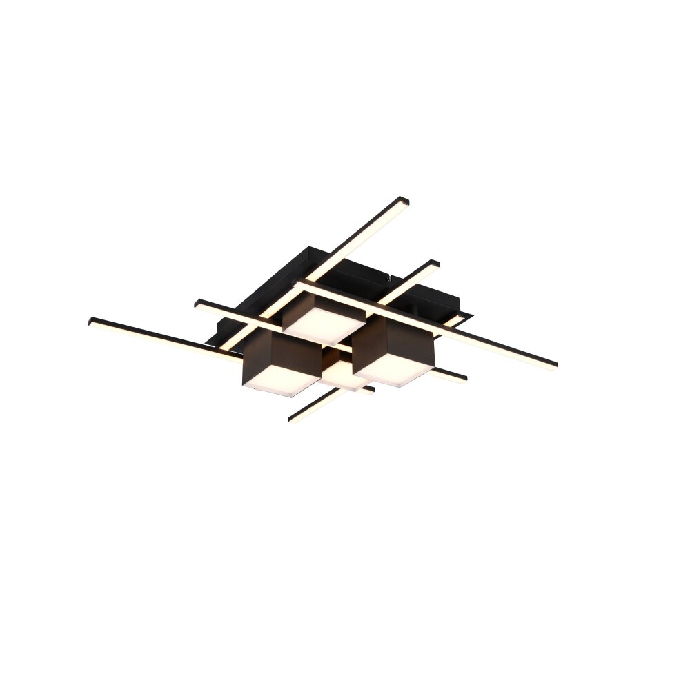 Trio Roger Taklampa LED Svart, 1-ljuskällor, Fjärrkontroll main product photo