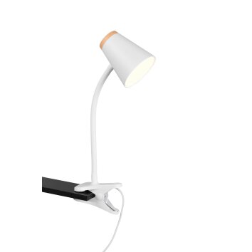 Reality Pongo Klämlampa LED Vit, 1-ljuskällor