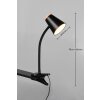 Reality Pongo Klämlampa LED Svart, 1-ljuskällor