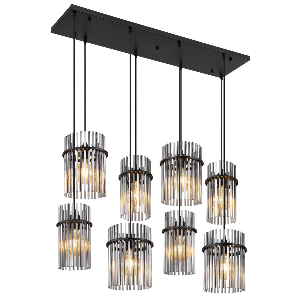 Globo Gorley Pendellampa Svart, 8-ljuskällor main product photo