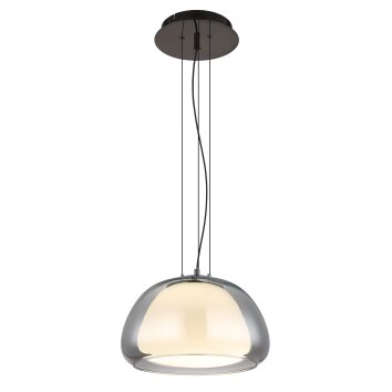 Globo Avila Pendellampa LED Krom, Svart, 1-ljuskällor, Fjärrkontroll