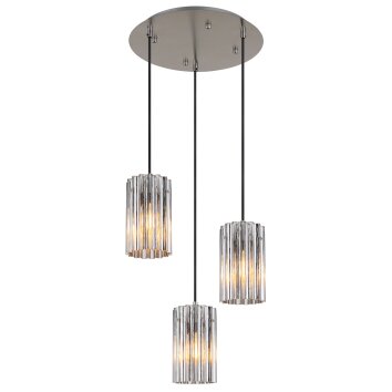 Globo Cayden Pendellampa Nickel matt, 3-ljuskällor